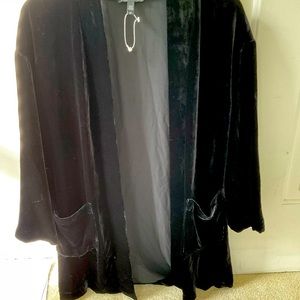 Eileen Fisher black velvet Jacket